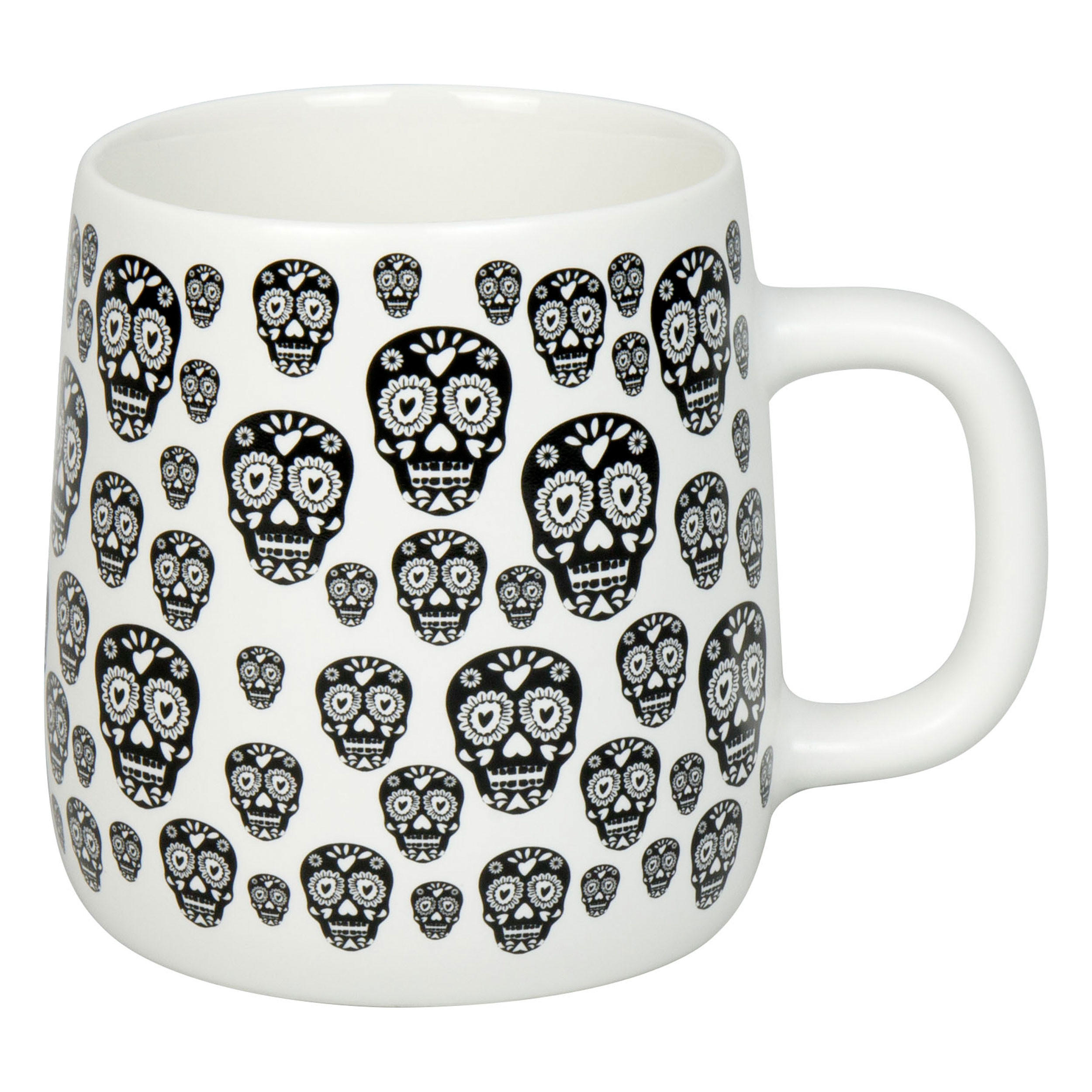 KAFFEEBECHER Calavera Mexicanas White - Naturfarben, Keramik (0.4L) - Könitz