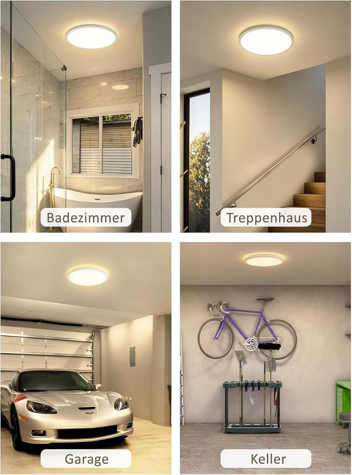 LED-DECKENLEUCHTE 29.3/29.3/3cm - Weiß, Kunststoff (29.3/29.3/3cm) - Nettlife