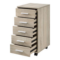 ROLLCONTAINER Stockholm - Sonoma Eiche, Holzwerkstoff (33/63/38cm) - [en.casa]