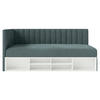 JUGENDBETT Ventrio Blaugrau Easy-Clean-Samtbezug 90x200 cm - Hellgrau, Kunststoff/Textil (90/200cm) - Selsey