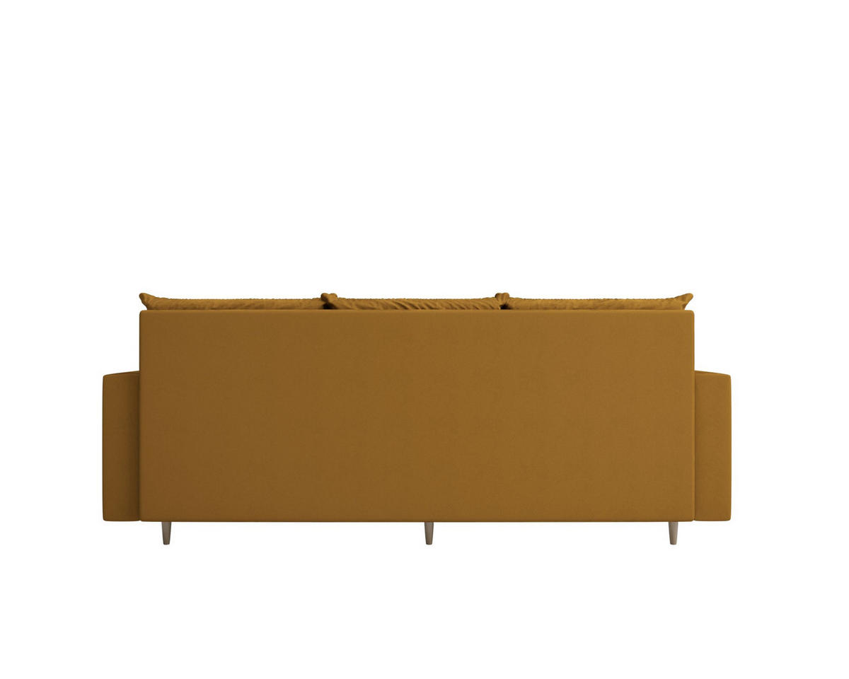 SOFA SKANDI mit Schlaffunktion ITAKA 33 mit Stauraum - Goldfarben, Textil (90/88/232cm) - Bedante