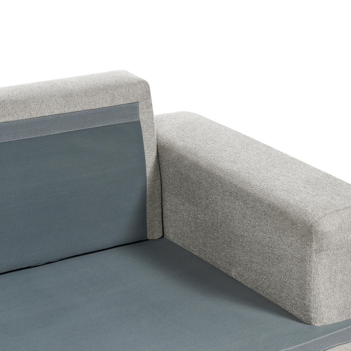 3-SITZER-SOFA hellgrau Alla - Grau, Textil (208/86/112cm) - Beliani