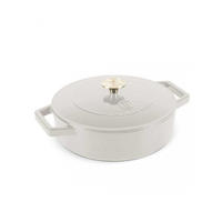 TOPF Weiß 36/26/7.5 cm BH6530 - Weiß, Metall (26cm) - Berlinger Haus