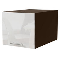 AUFSATZSCHRANK Essen W6B/40 Weiß Hochglanz / Lava Matt 40 / 59 / 36cm - Dunkelgrau/Weiß Hochglanz, Holz/Holzwerkstoff (40/59/36cm) - Feldmann-Wohnen