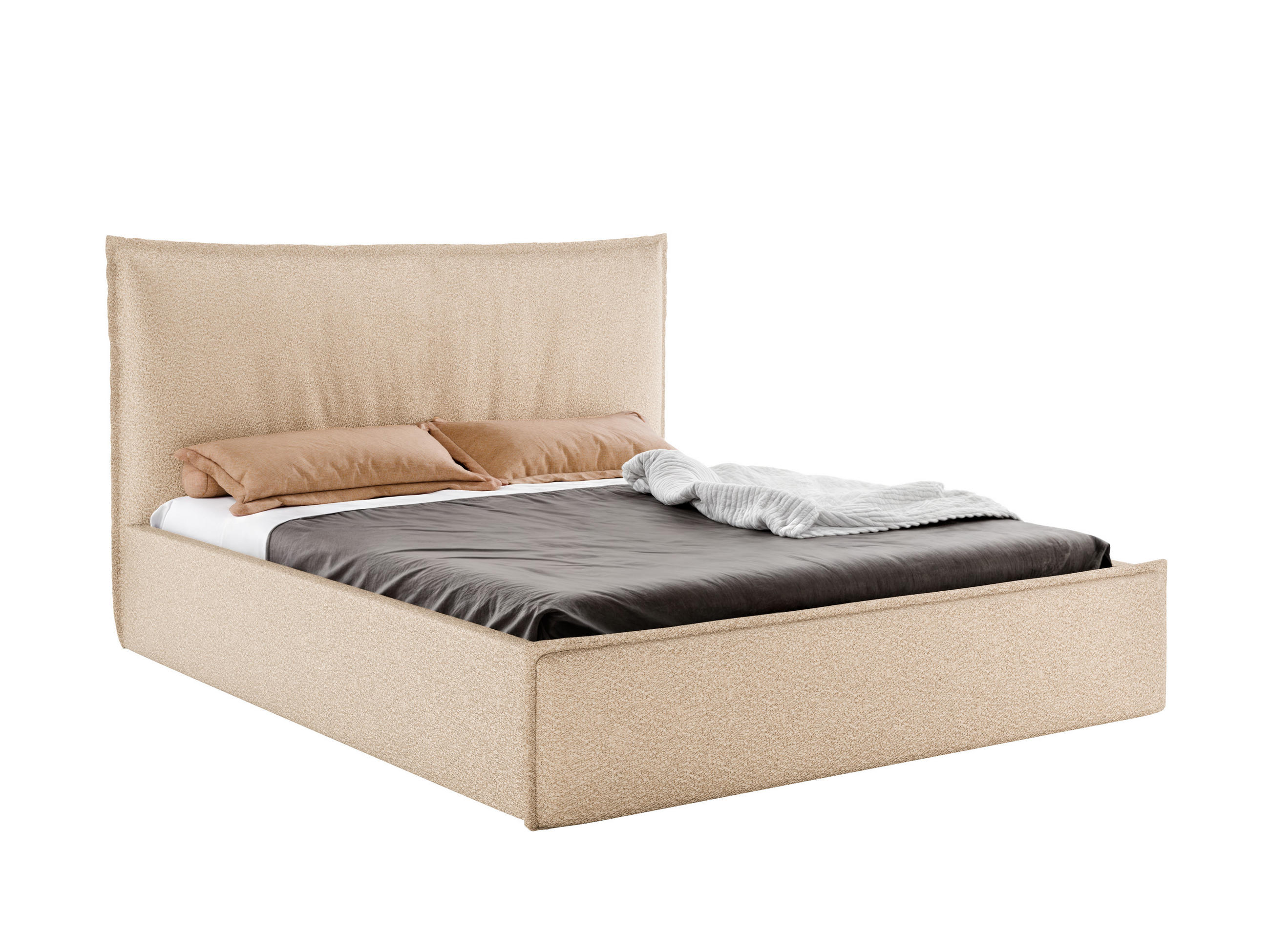 Luxkor24 Polsterbett Beige 140x200 cm