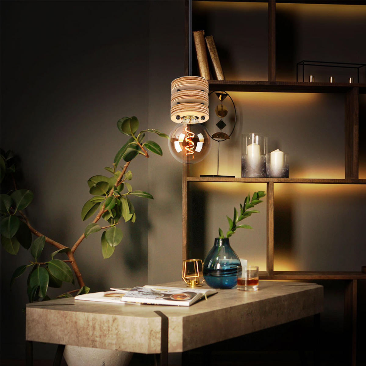 HÄNGELEUCHTE ANGELINE Metall Schwarz 2er Set - Schwarz, Metall (12/12/120cm) - Globo Lighting