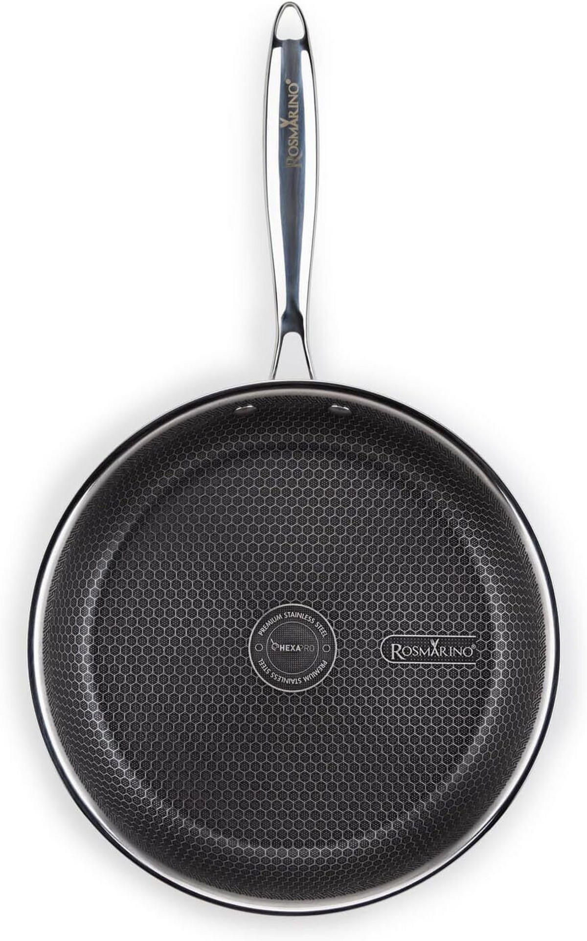 BRATPFANNE HEXAPRO Edelstahl Silber - Silberfarben, Metall (28cm) - Rosmarino