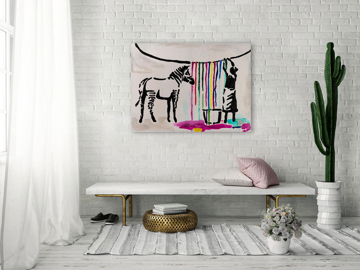 ACRYLBILD HANDGEMALT 100/75 cm - Multicolor, Holz/Textil (100/75cm) - KUNSTLOFT