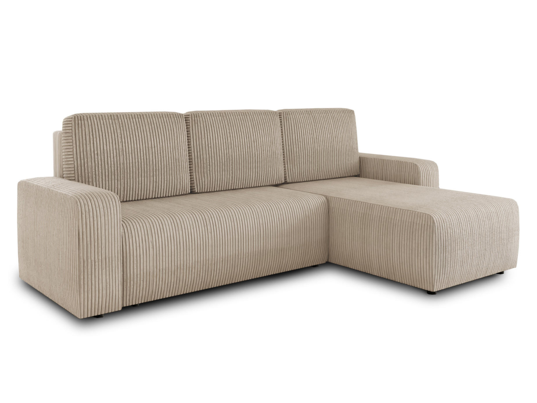 ECKSOFA Roma L - Beige, Holz/Textil (236/150cm) - Sofnet