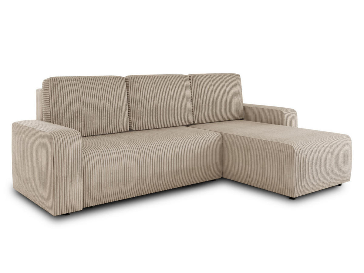 ECKSOFA Roma L - Beige, Holz/Textil (236/150cm) - Sofnet