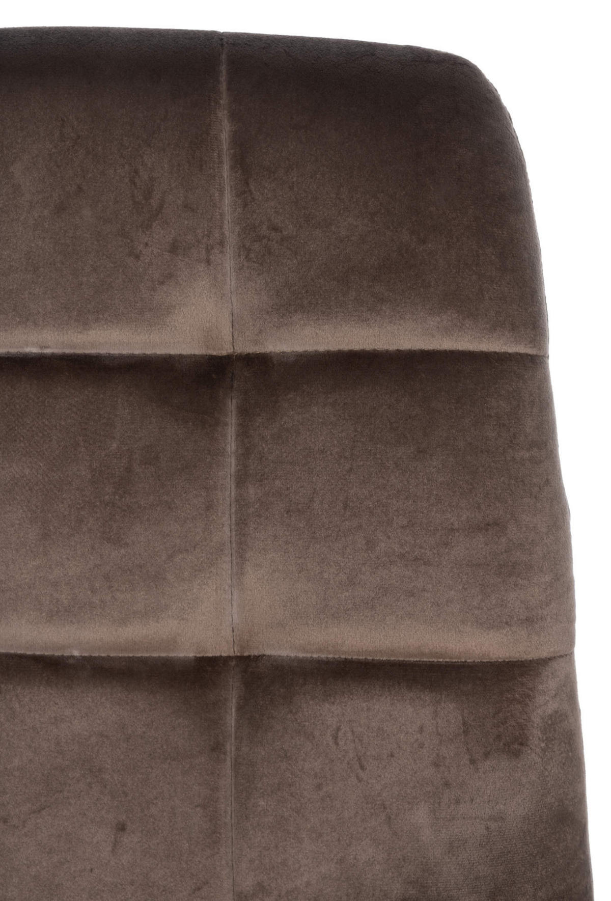 ESSZIMMERSTUHL Atina Samt, Gestell Metall Schwarz Braun - Schwarz/Braun, Textil/Metall (45/84/55cm) - TPFLiving