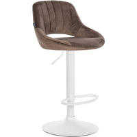 BARHOCKER Samt Braun - Weiß/Braun, Textil/Metall (47/85/48cm) - CLP