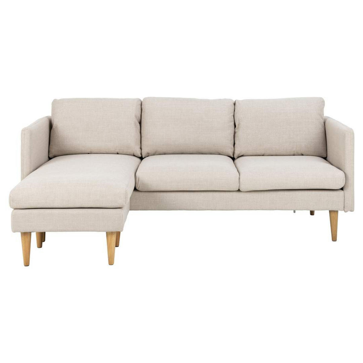 CHAISELONGSOFA, Milly, Beige, Stoff, 201 x 132 x 84 cm - Beige, Textil (201/84/132cm) - ebuy24