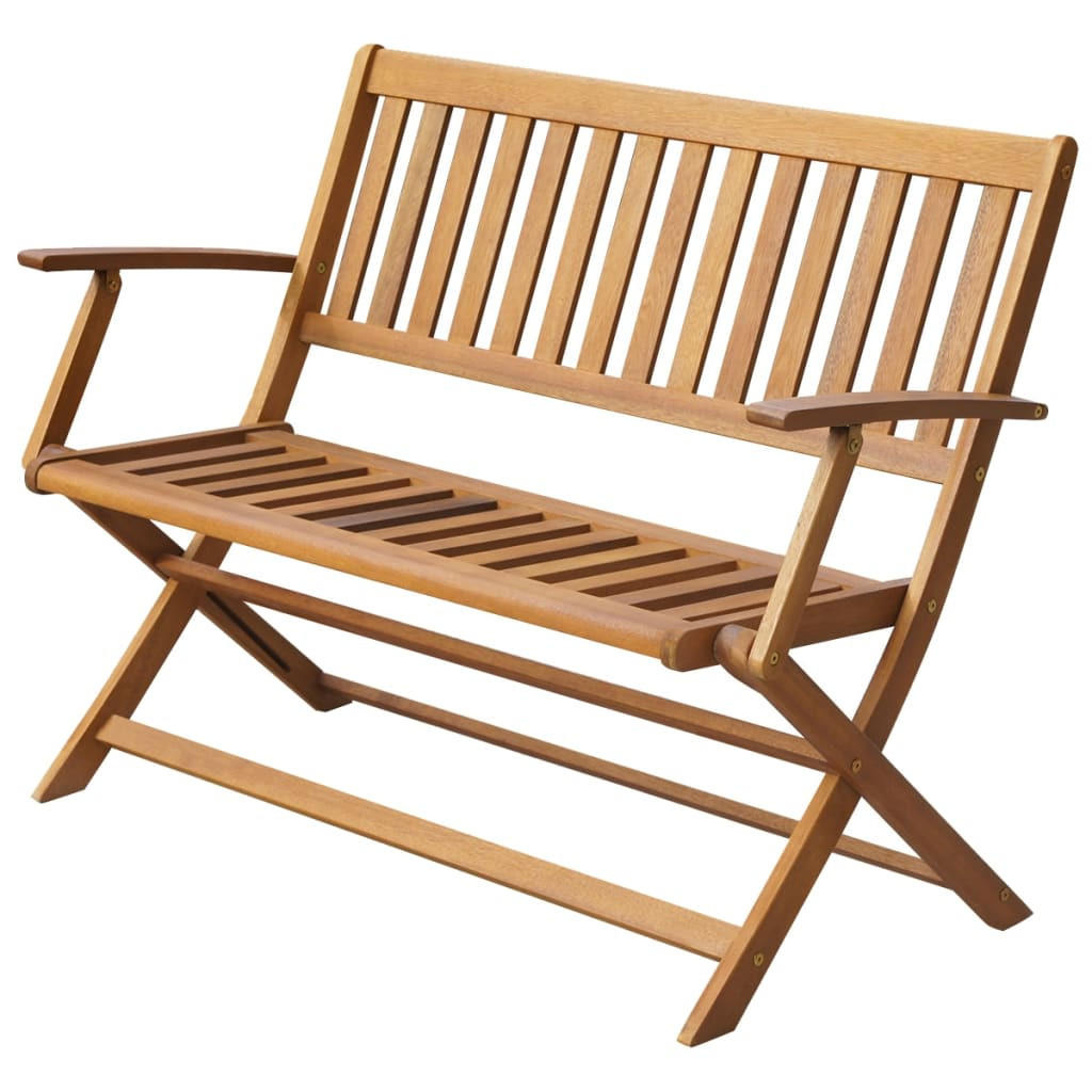 GARTENBANK 120 Cm Massivholz Akazie - Braun, Holz (120/89/60cm) - vidaXL