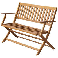 GARTENBANK 120 Cm Massivholz Akazie - Braun, Holz (120/89/60cm) - vidaXL
