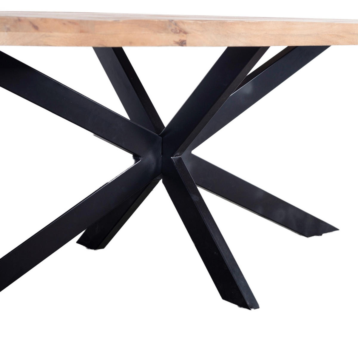 ESSTISCH oval aus Mangoholz 200cm, natürlich - Braun, Holz (200/100/76cm) - Giga Meubel