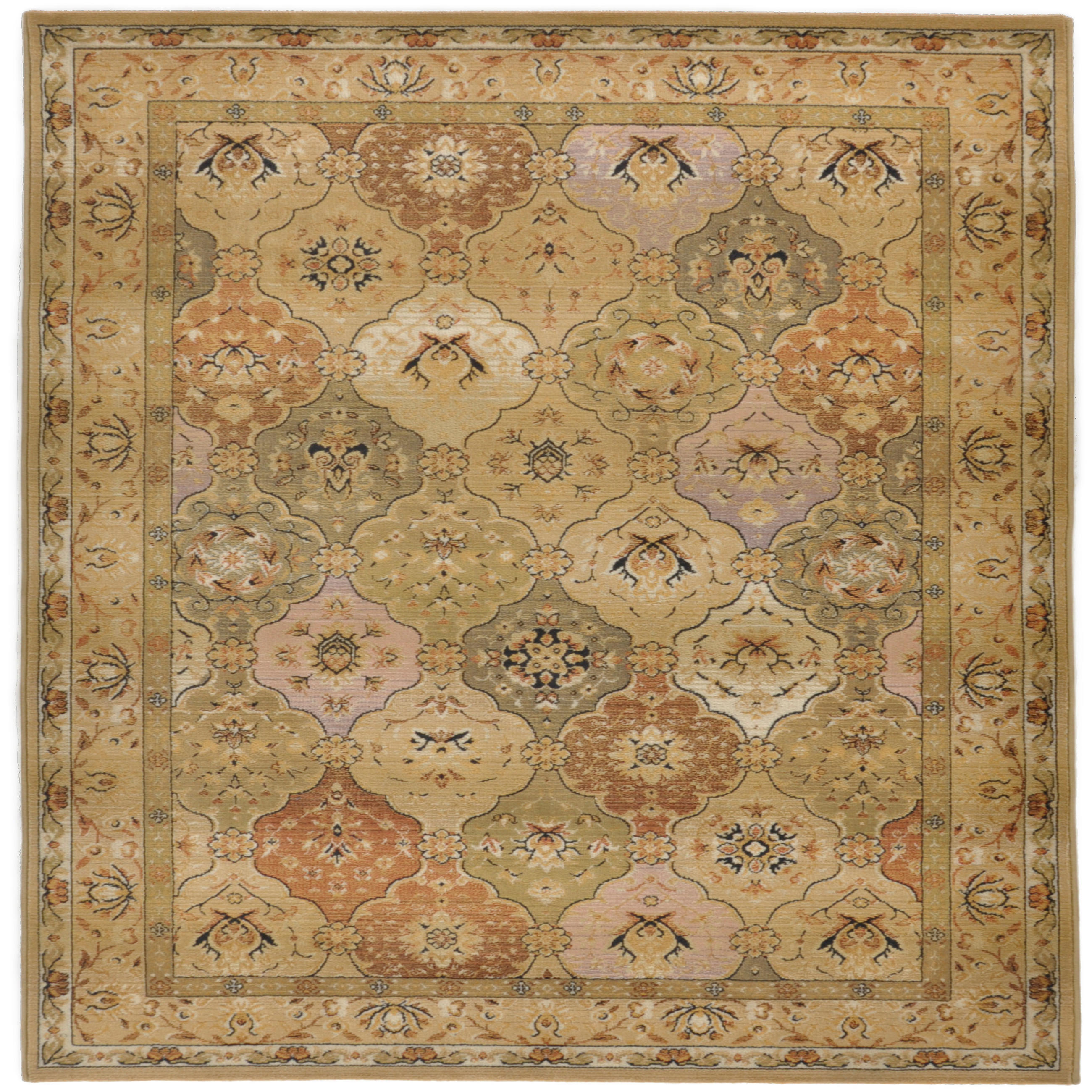 Theko Webteppich Beige 200x200 cm