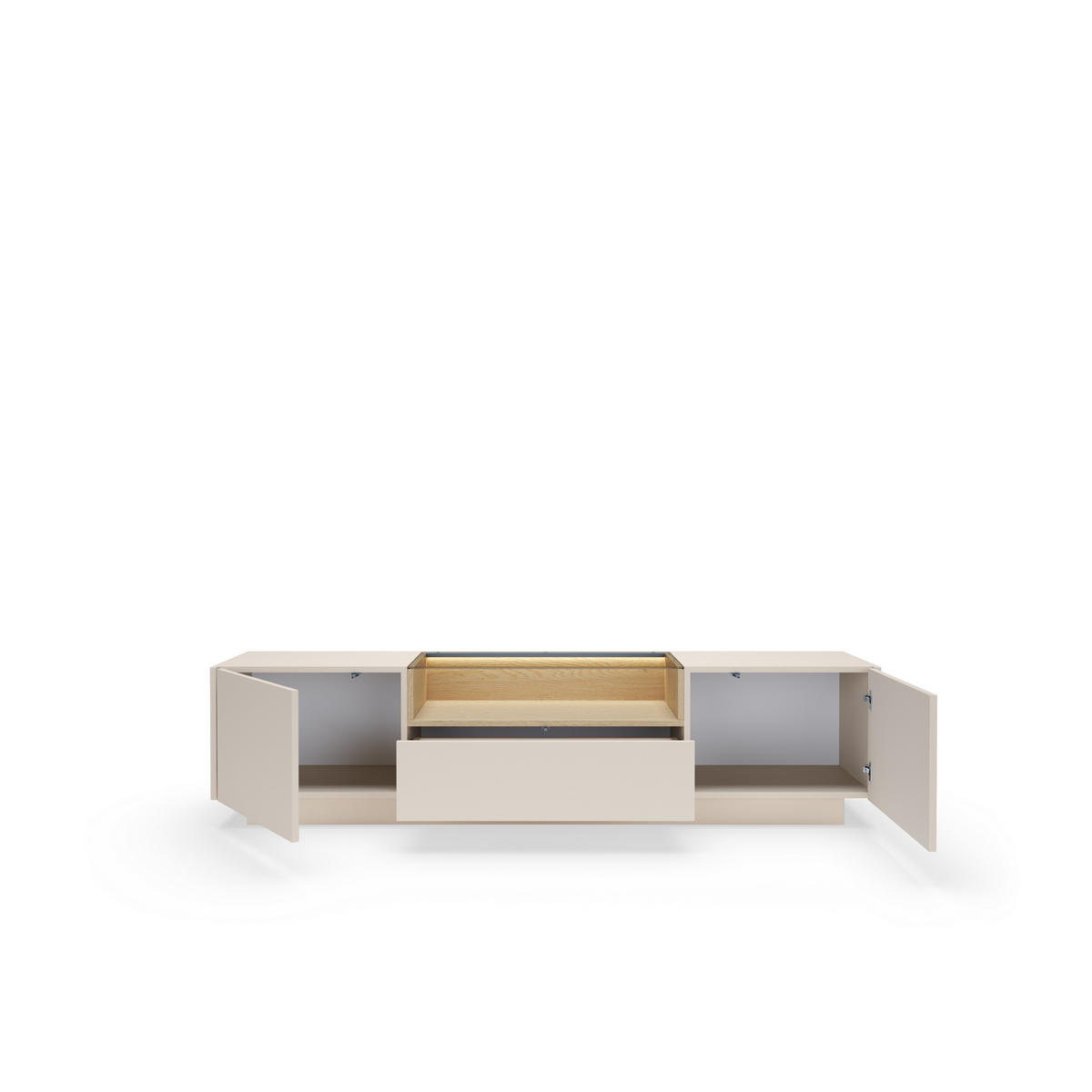 LOWBOARD PORTA 176,4/43,4/39,5 cm, Beige - Beige, Holzwerkstoff (176.4/43.4/39.5cm) - MASSENO