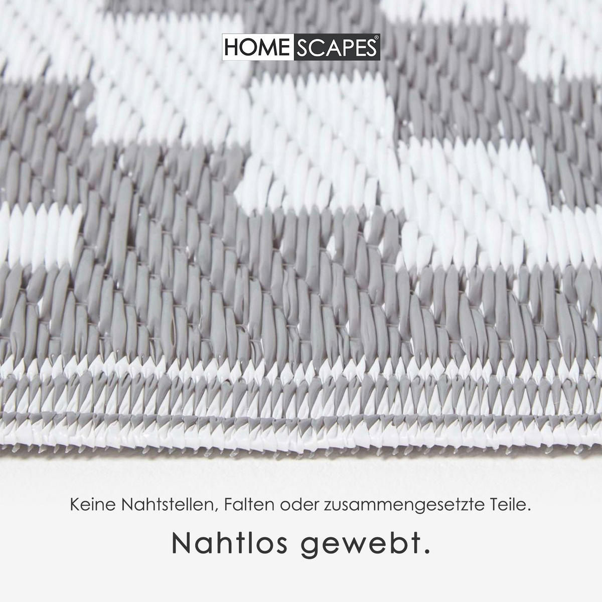 OUTDOORTEPPICH Zoe geometrisch gemustert 120/180 cm - Grau, Kunststoff (120/180cm) - Homescapes