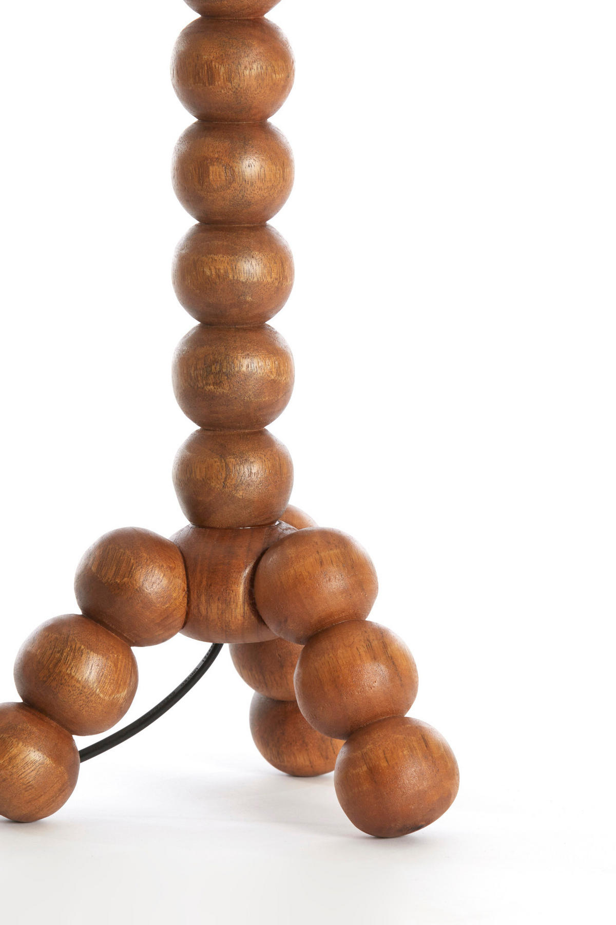 LAMPENFUSS Veglio Braun Ø20/50 cm - Braun, Holz (20/20/50cm) - Light & Living