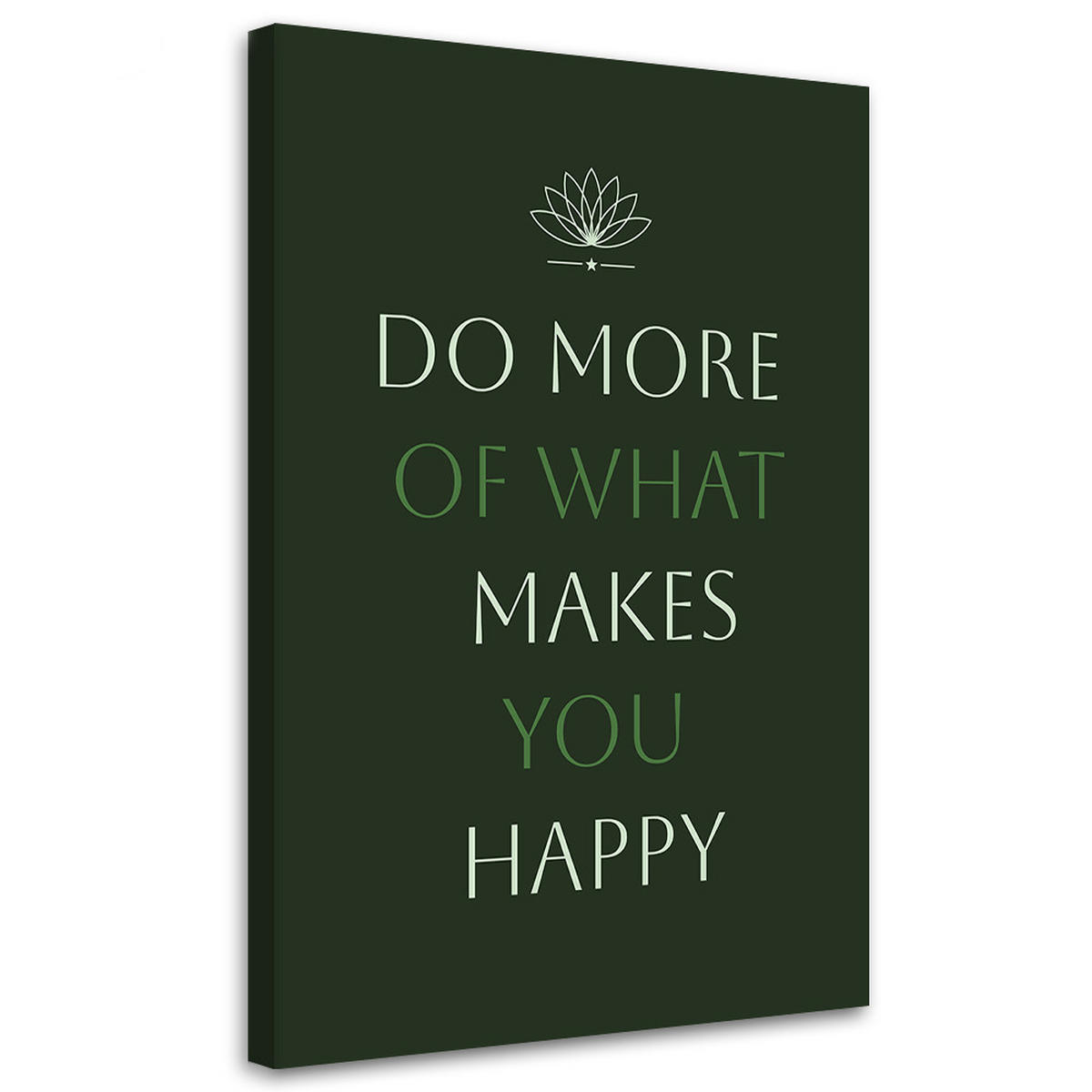 WANDBILD inschrift tu was du willst - Grün, Textil (40/60cm) - Feeby