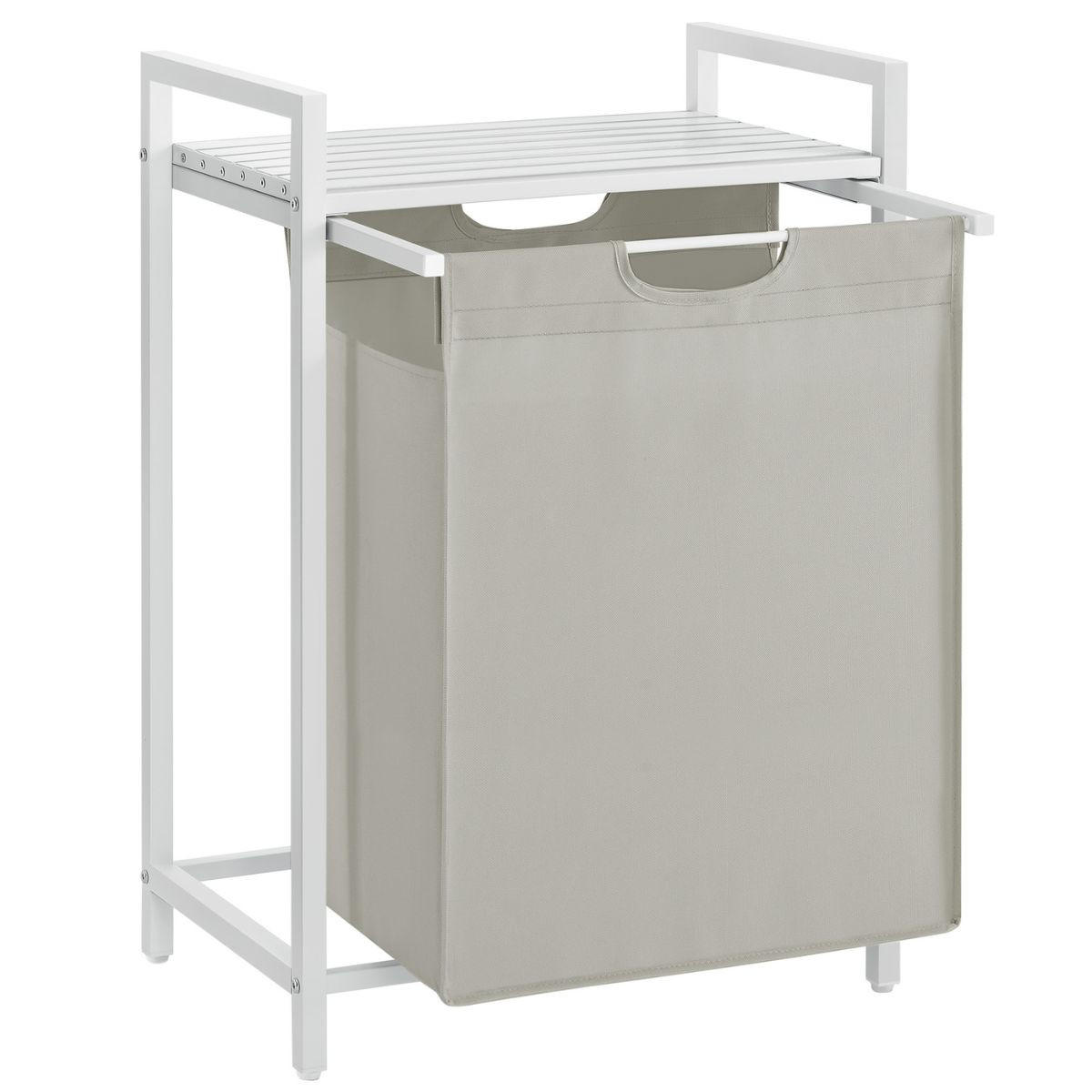 WÄSCHEKORB 1 Schublade - L50 cm - Grau, Holzwerkstoff (33/76/50cm) - Calicosy