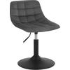BARHOCKER Mehrzweck 360° Schwenken Samt, Dunkelgrau - Dunkelgrau/Schwarz, Textil/Metall (42.5/72/45cm) - Woltu