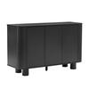 SIDEBOARD 120 cm, schwarzes Holz - Schwarz, Holz (40/75/120cm) - Oviala