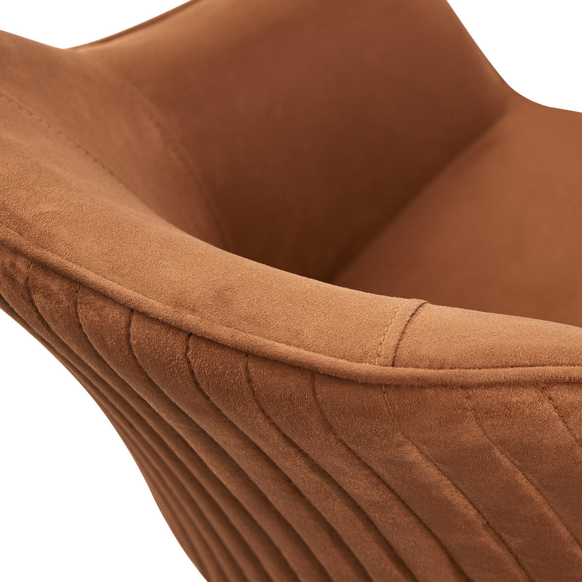 ARMLEHNSTUHL KATJA Curry - Currygelb, Textil/Metall (57/82/62cm) - B&D Home