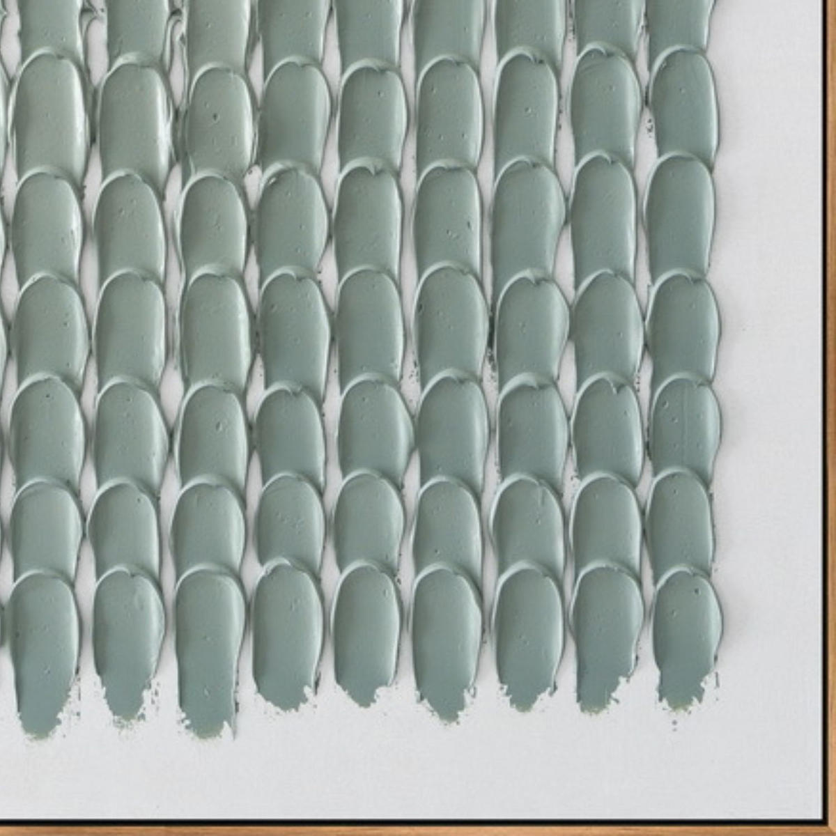 ACRYLBILD HANDGEMALT 60/90 cm - Weiß/Grün, Holz/Textil (60/90cm) - KUNSTLOFT