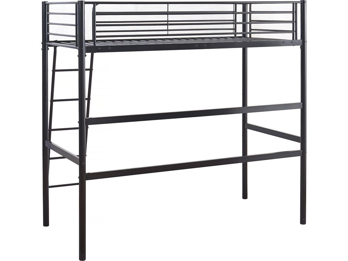 ETAGENBETT alora Schwarz - Schwarz, Metall (190/90cm) - Habitat Garten