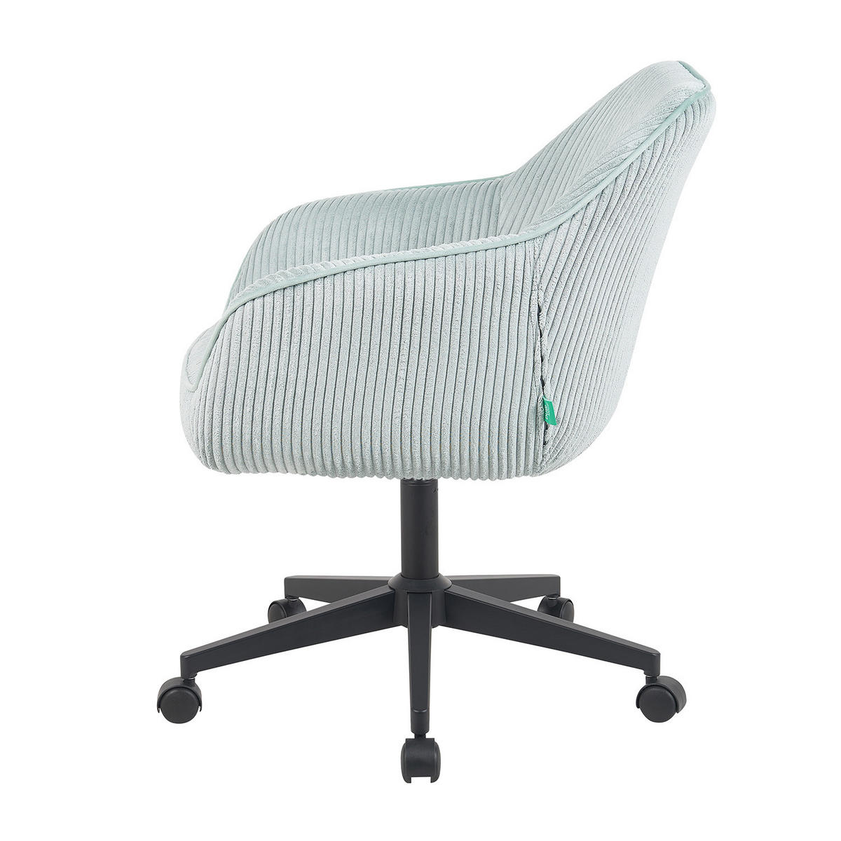 BÜROSTUHL Mika-Elio 2er-Set - Schwarz/Hellblau, Textil/Metall (60/79/61cm) - DUBI Möbel