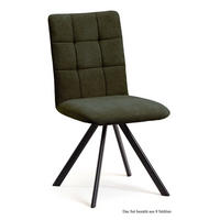 ESSZIMMERSTUHL (8er-Set) Dayla 47x91x60 Schwarz/Khaki - Dunkelgrün/Schwarz, Kunststoff (60/91/47cm) - 58aufmkessel