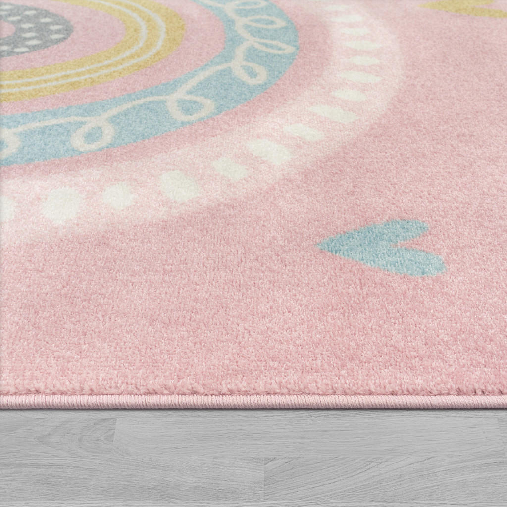 Thumbnail - Paco Home Kinderteppich, Pink, Textil, Rechteckig, 120x160 cm, strapazierfähig, für Fußbodenheizung geeignet, Teppiche &...