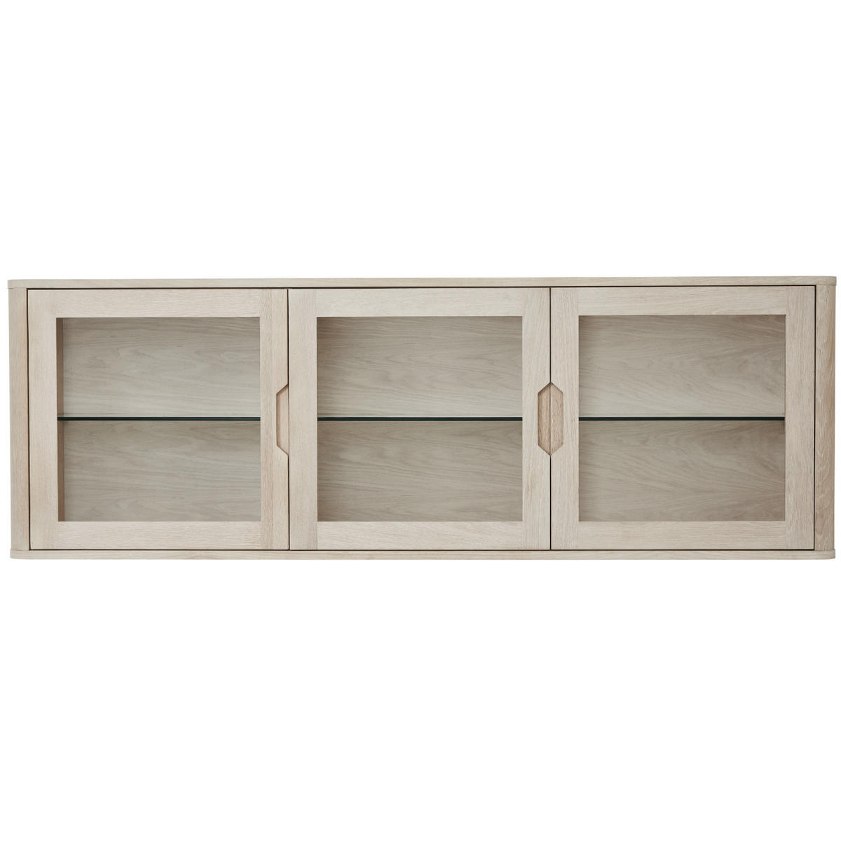 VITRINE Eiche massiv - Eichefarben, Holz (180/60/34cm) - Furnhouse