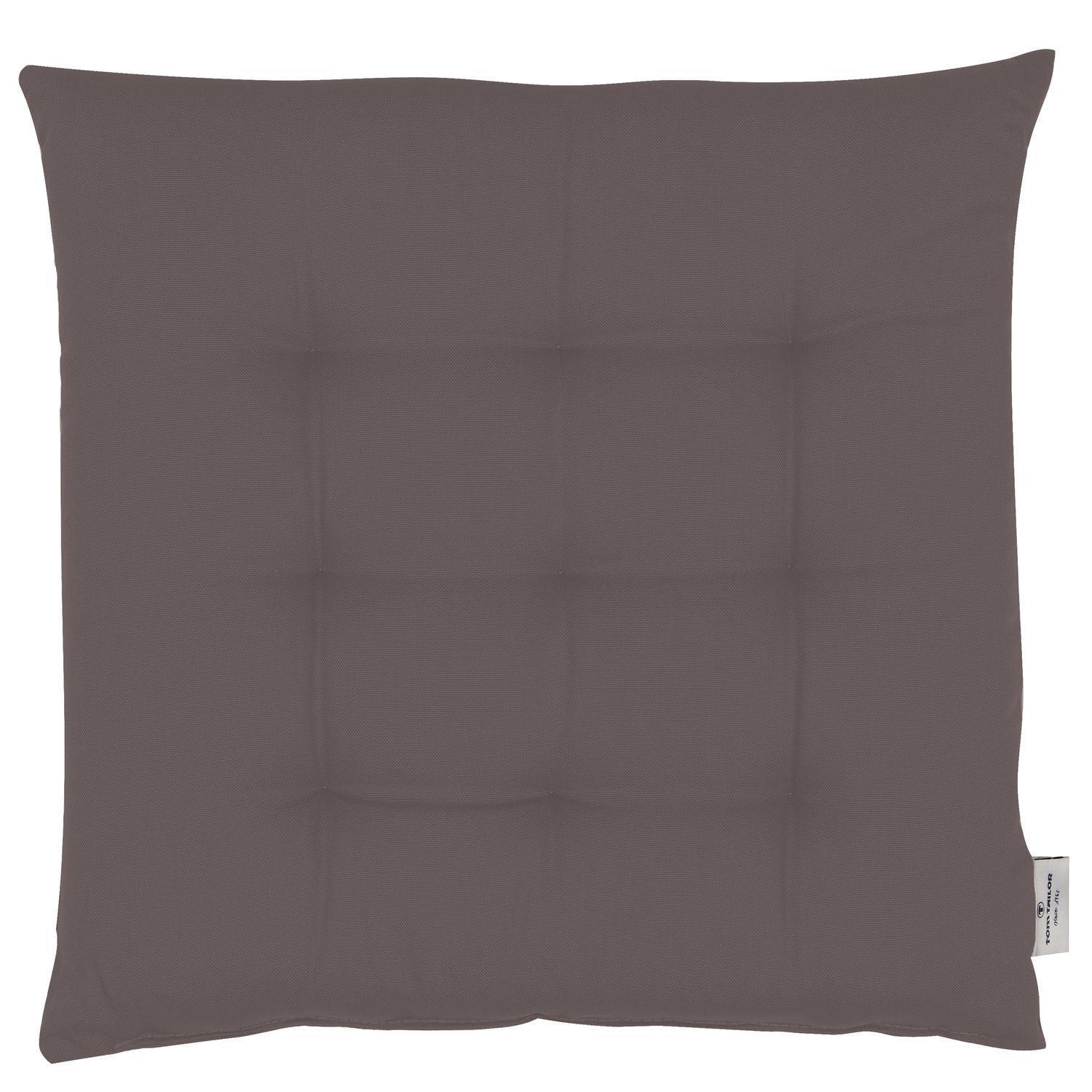SITZKISSEN MIT 9 PUNKT-STEPPUNG DOVE - Dunkelgrau, Textil (40/40/5cm) - Tom Tailor