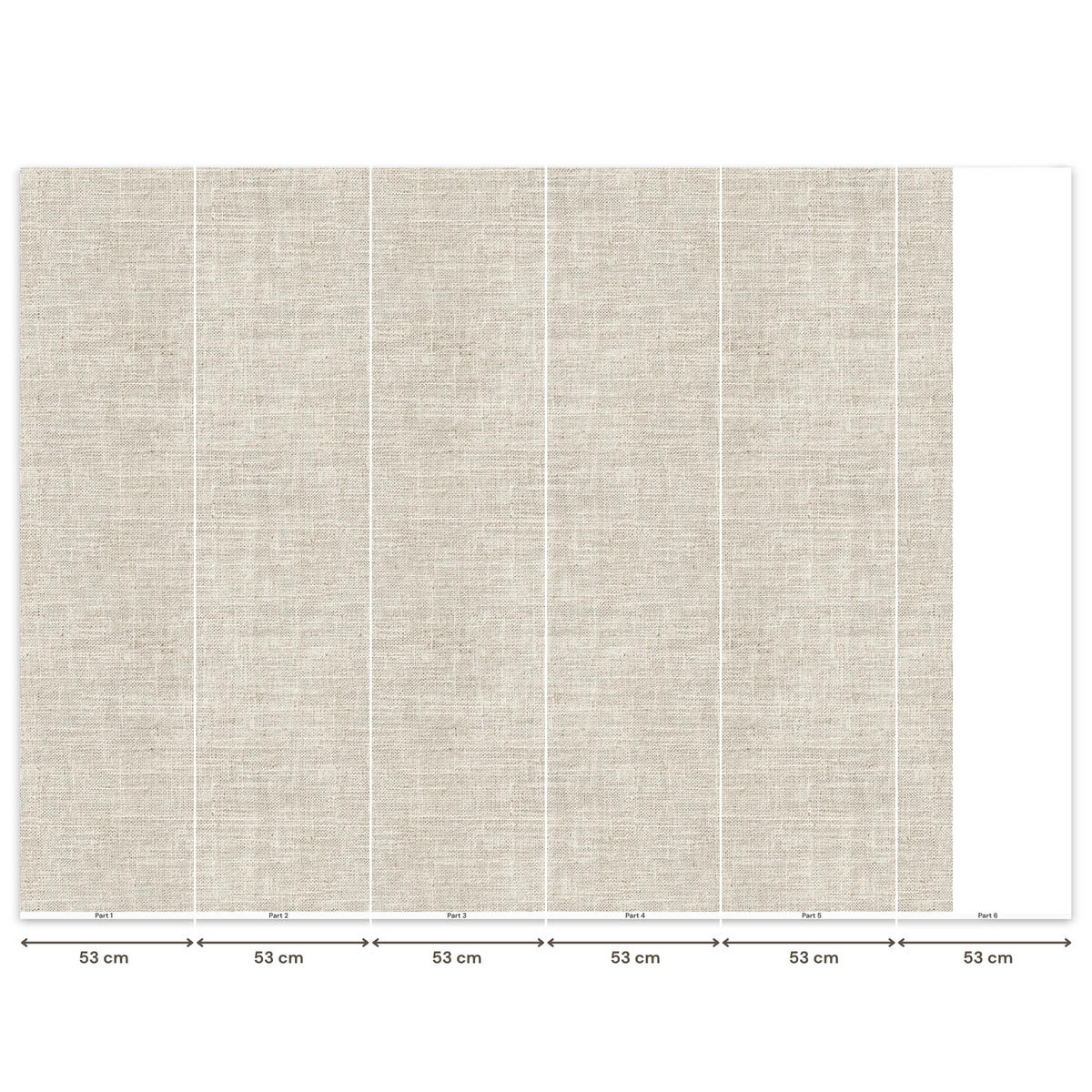 TAPETE - Leinen - Textur - Beige - 280x220 cm - Creme, Papier (280/220cm) - OnlyWow