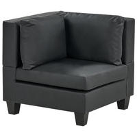 ECKMODUL Kunstleder Schwarz Unstad - Schwarz, Kunststoff (76/72/76cm) - Beliani