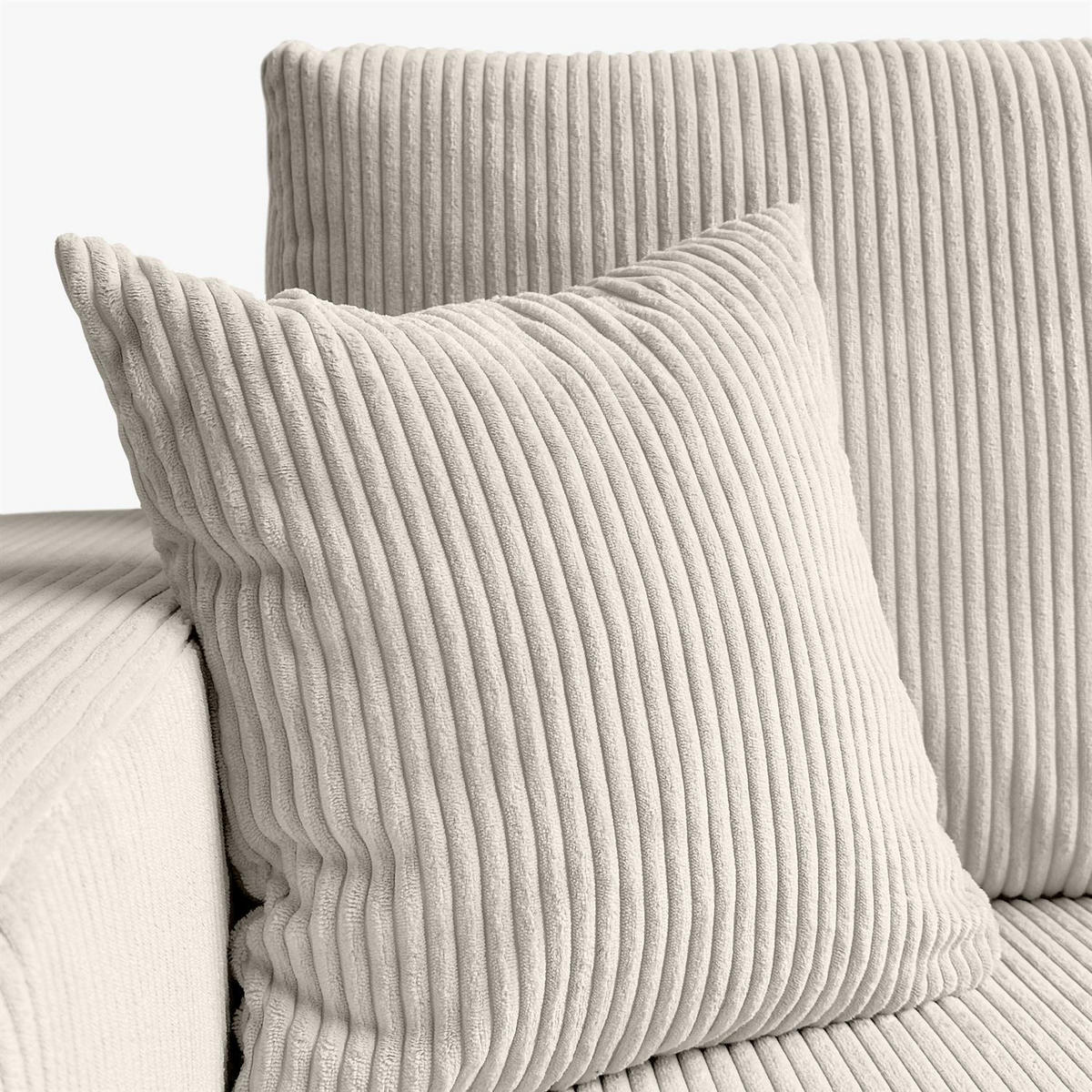 ECKSOFA Gepolstertes PRESTIGE XL mit Schlaffunktion und Bettkasten, Poso 100 - Ecru, Textil (277/143cm) - Lookway