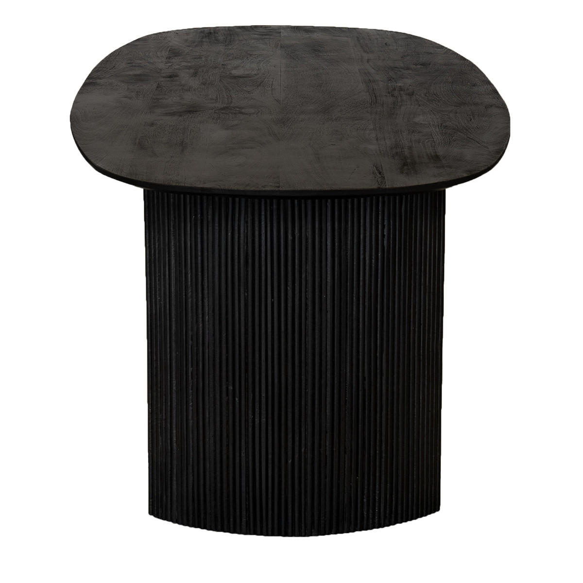 ESSTISCH oval aus Mangoholz 220cm, schwarz - Schwarz, Holz (220/100/76cm) - Giga Meubel