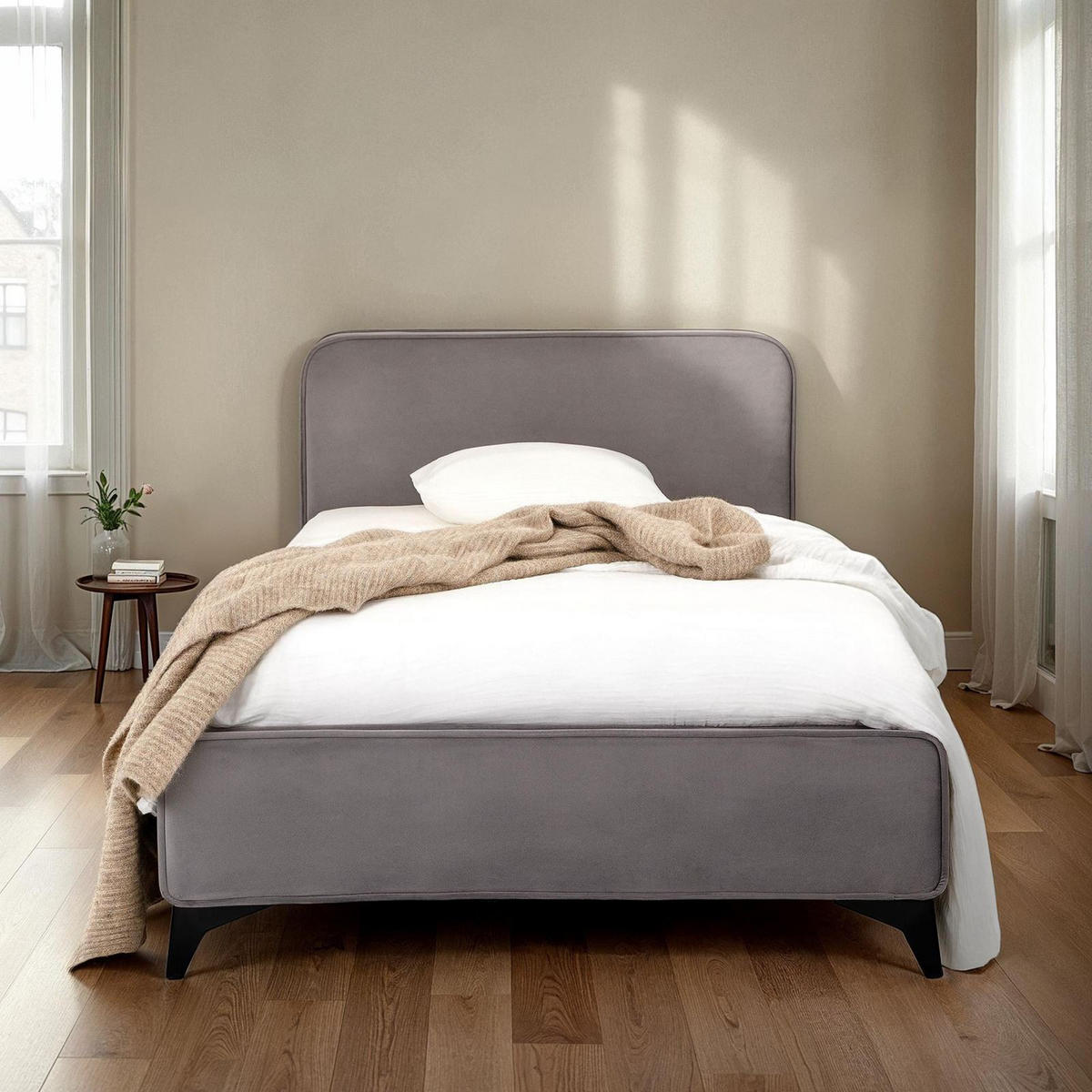 POLSTERBETT LAVORO 90x200 cm grau - Grau, Textil (90/200cm) - IDIMEX