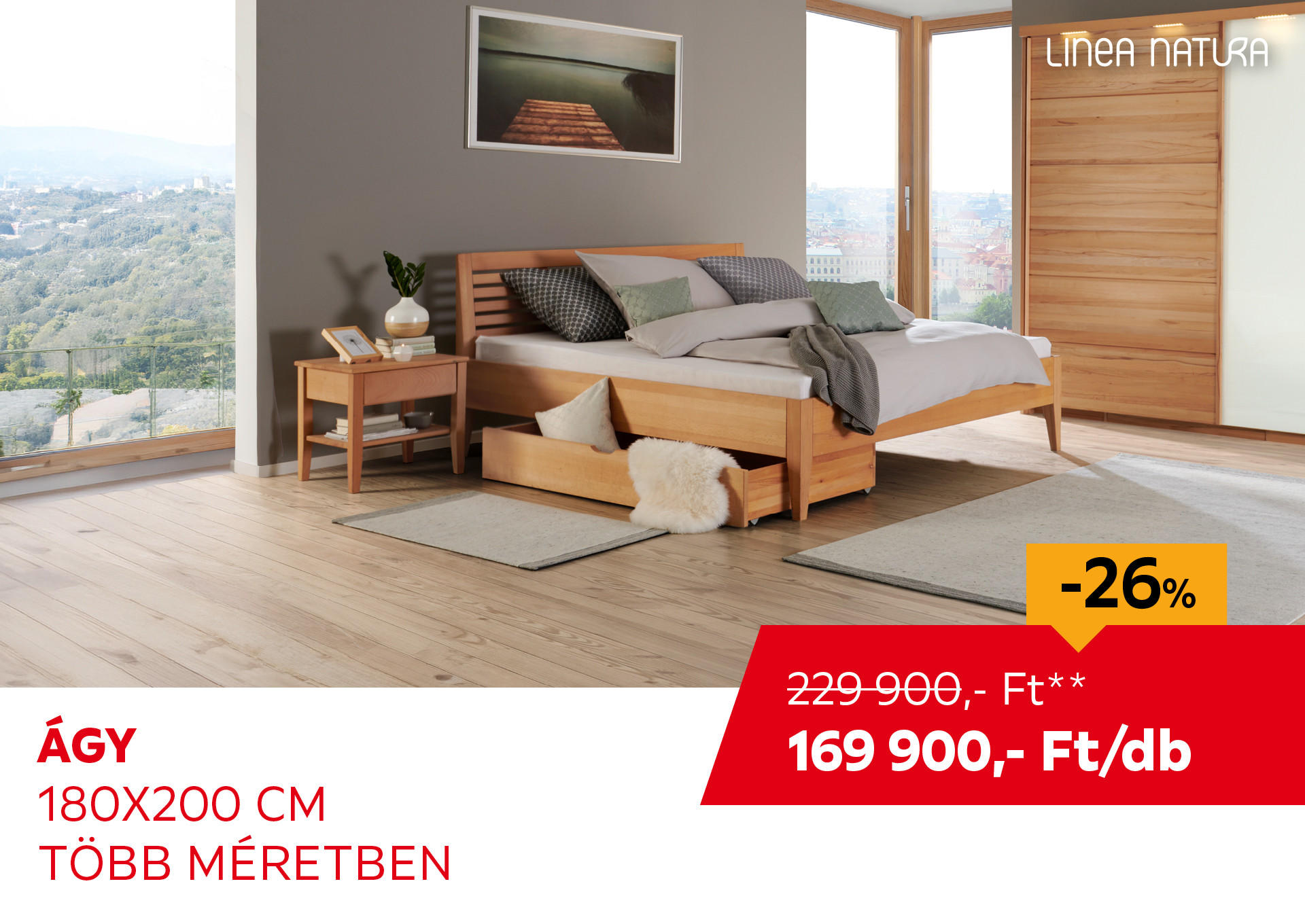 ÁGY 180X200 CM Kiemelt termék 229900 Ft.- helyett 169900 Ft.-