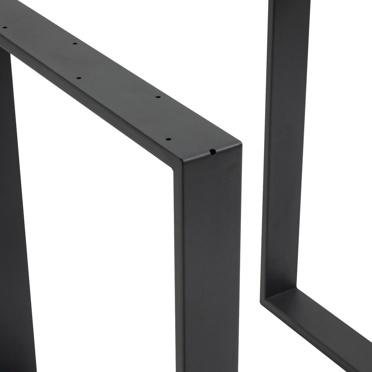 TISCHBEIN-SET DE-09195 2 Stahlbeine, Industrial Design Schwarz - Schwarz, Metall (8/72/60cm) - ComfortXL