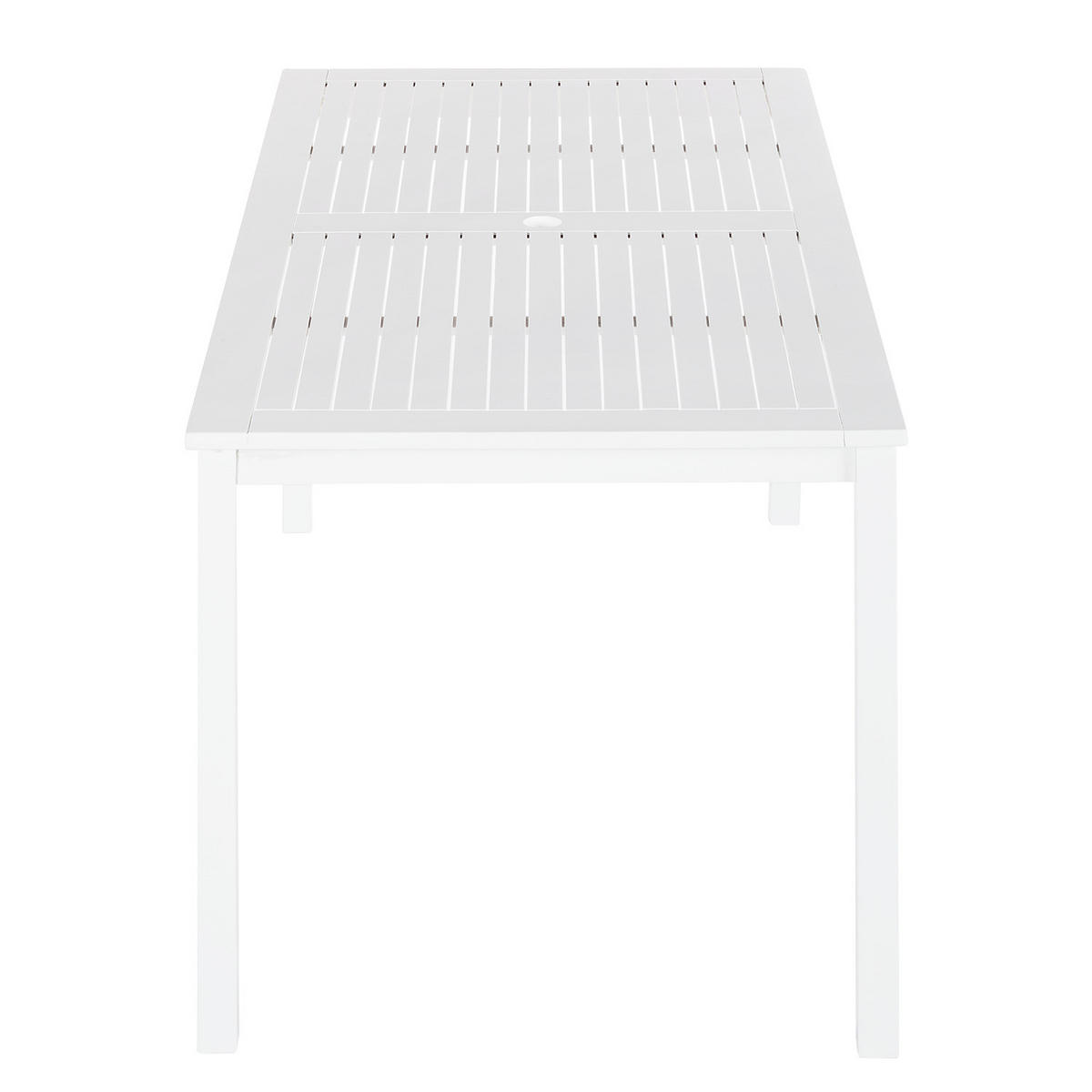 ESSTISCH - Akazie massiv - Weiß - Weiß, Holz (80/150/74cm) - home24