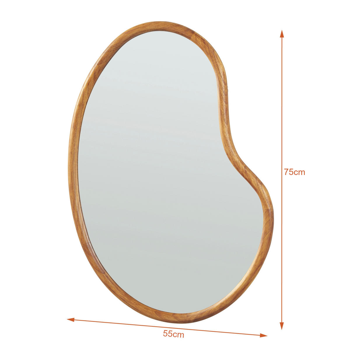 WANDSPIEGEL Jokioinen - Eichefarben, Glas/Holz (55/3/75cm) - [en.casa]