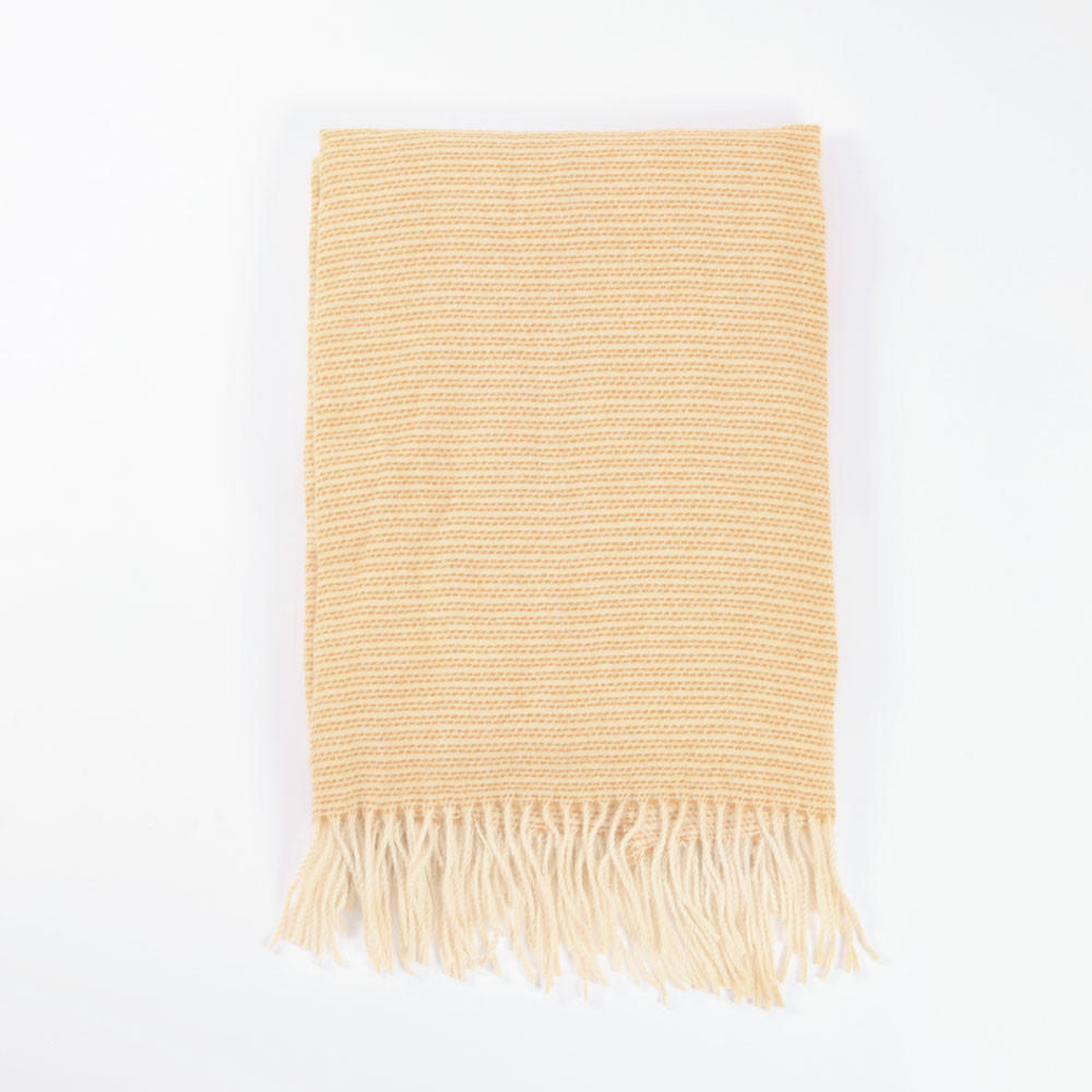 WOLLDECKE MILA - Farbe: Orange, Größe: 140 x 200 cm - Orange, Kunststoff (140/200cm) - Home Deluxe