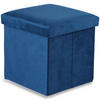 SITZBOX Cortona M Samt Blau - Blau, Textil (30/30/30cm) - Komodee