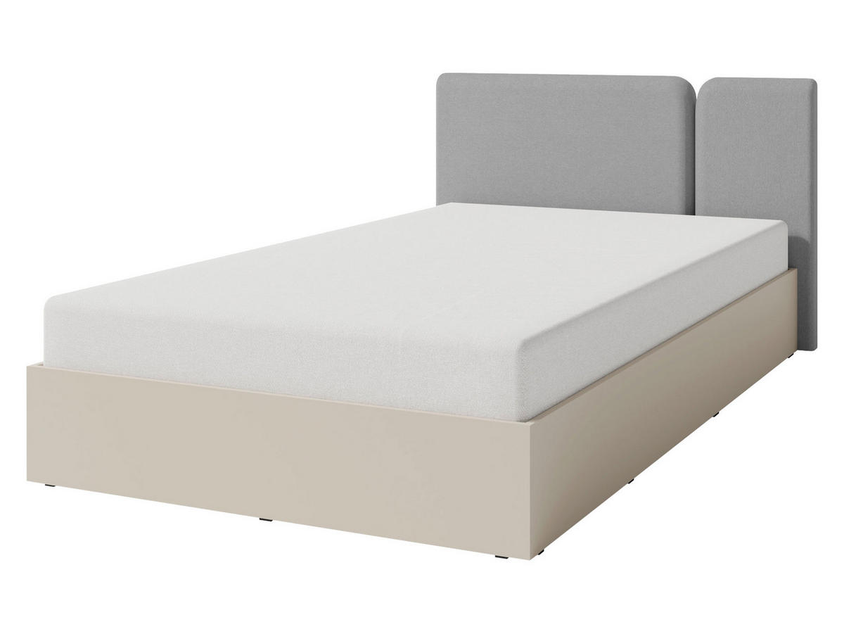 JUGENDBETT Luca LC14 - Sandfarben/Schwarz, Holzwerkstoff/Kunststoff (120/200cm) - MIRJAN24