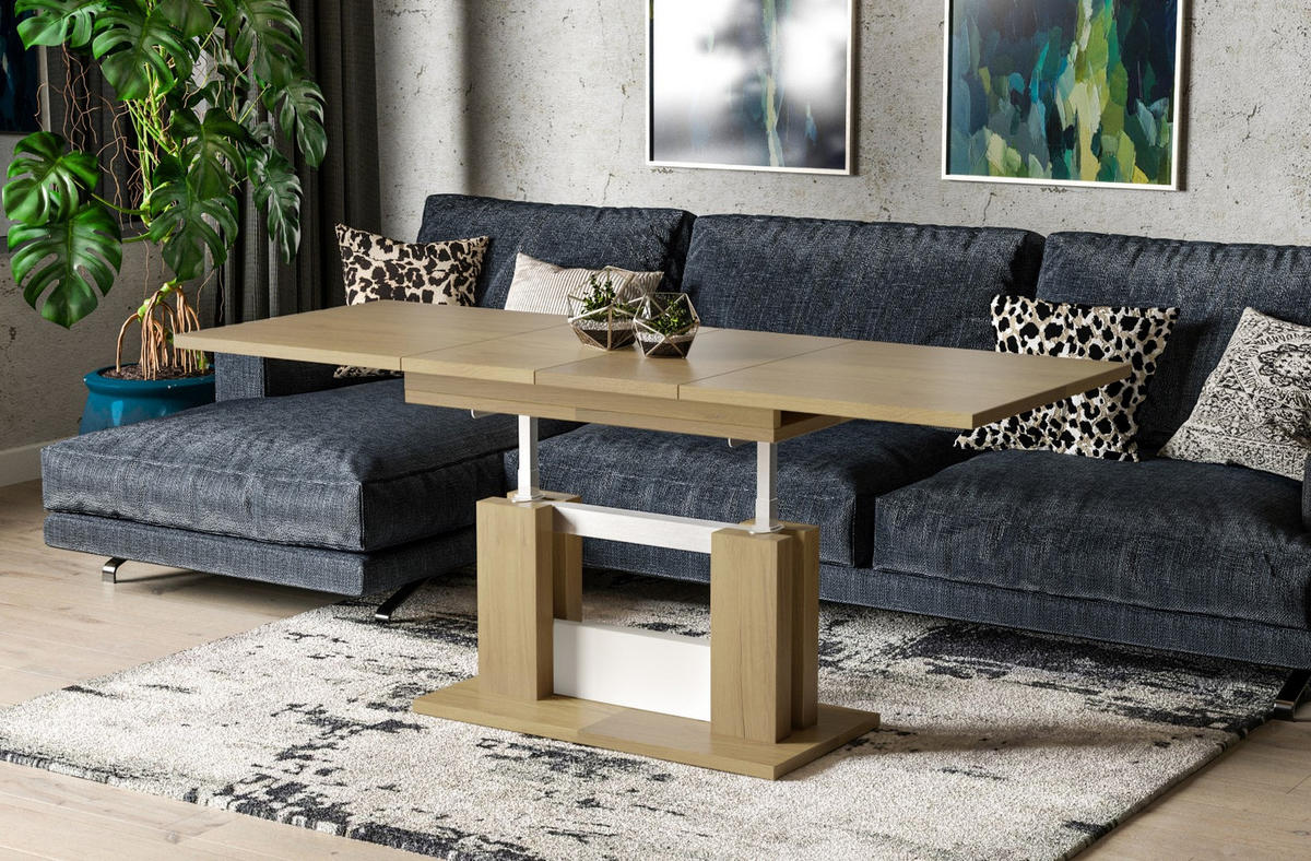 COUCHTISCH Fabel - Eichefarben, Holzwerkstoff (110/65/58cm) - Endo-Moebel