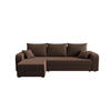 ECKSOFA HEWLET L BIS Zoom 5 Links mit Schlaffunktion - Braun, Textil (240/140cm) - Bedante